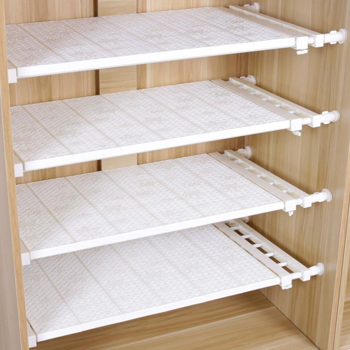 ETOPARS Extendable Closet Shelf Adjustable Wardrobe Storage Rack Separator Cupboard Divider Clothes Hanger Rail DIY Kitchen Bathroom Organiser Tension Rod