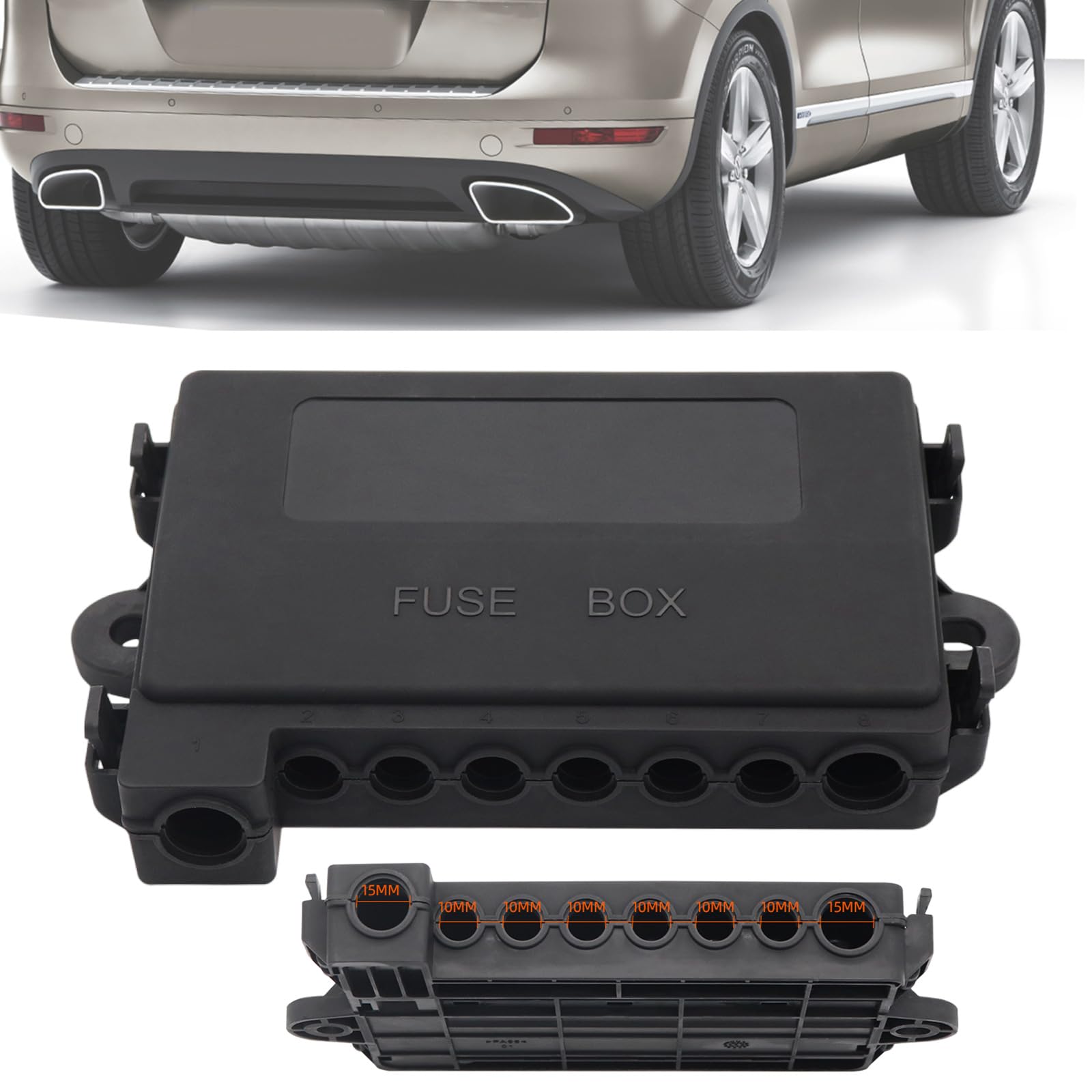 7 Way Auto Fusibili Box Block Holder 15A ~ 250A Fusibili Titolare Bulloni Su Fusibili Tipo Distribuzione di Alimentazione Per Auto Camion