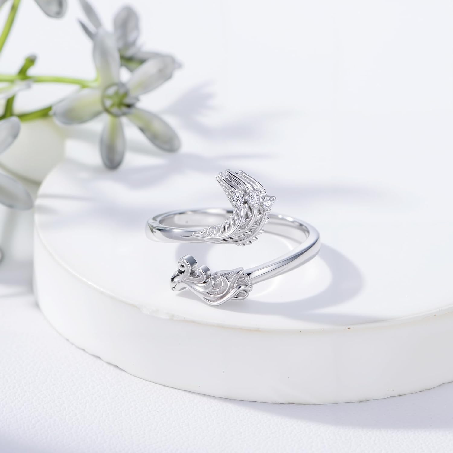 Phoenix Ring 925 Sterling Silver Adjustable Ring Phoenix Jewelry for Women - Image 5