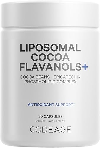 Miniatura 1 de Codeage Suplemento liposomal de flavanoles de cacao - Flavanoles de cacao - Flavonoide epicatequina - Fórmula CocoHeart de alto contenido de