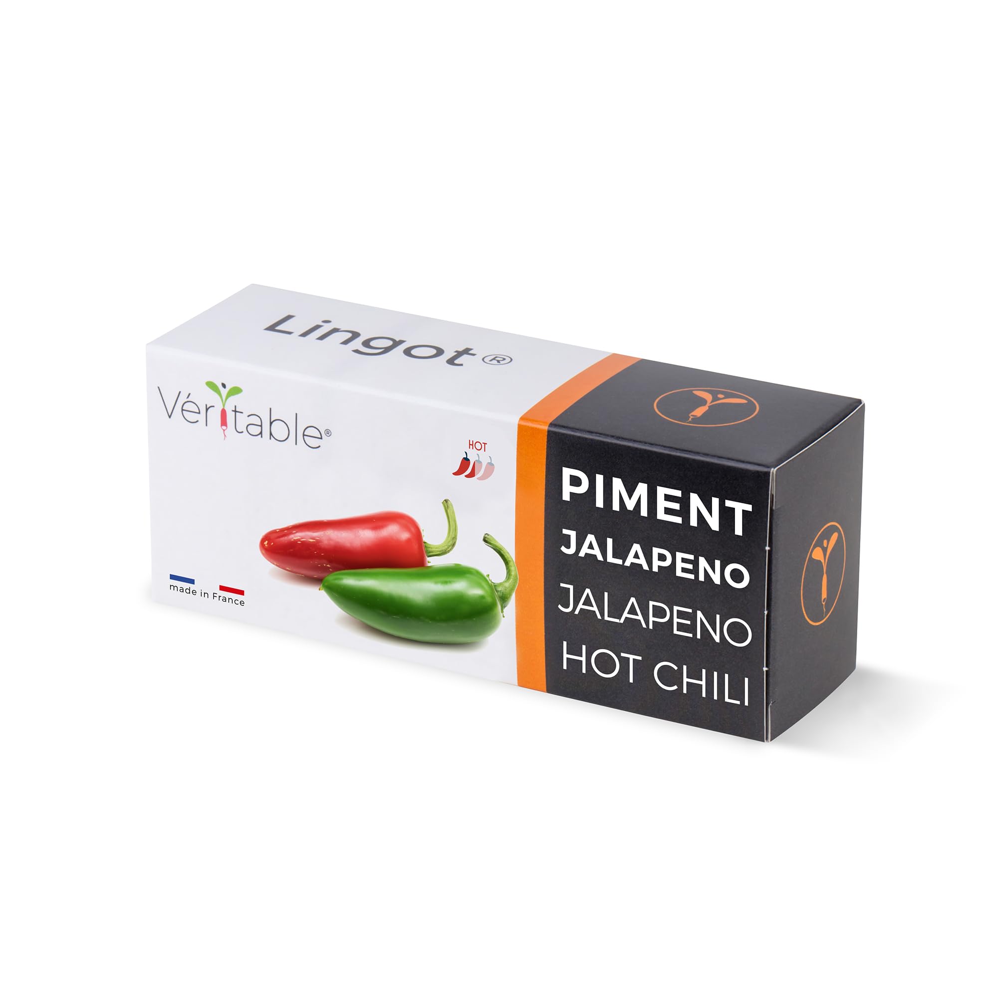 Lingot® Piment Jalapeño - Compatible Potager d'Intérieur Véritable® et Exky® - Recharge prête à l'emploi - Substrat avec Graines Intégrées…