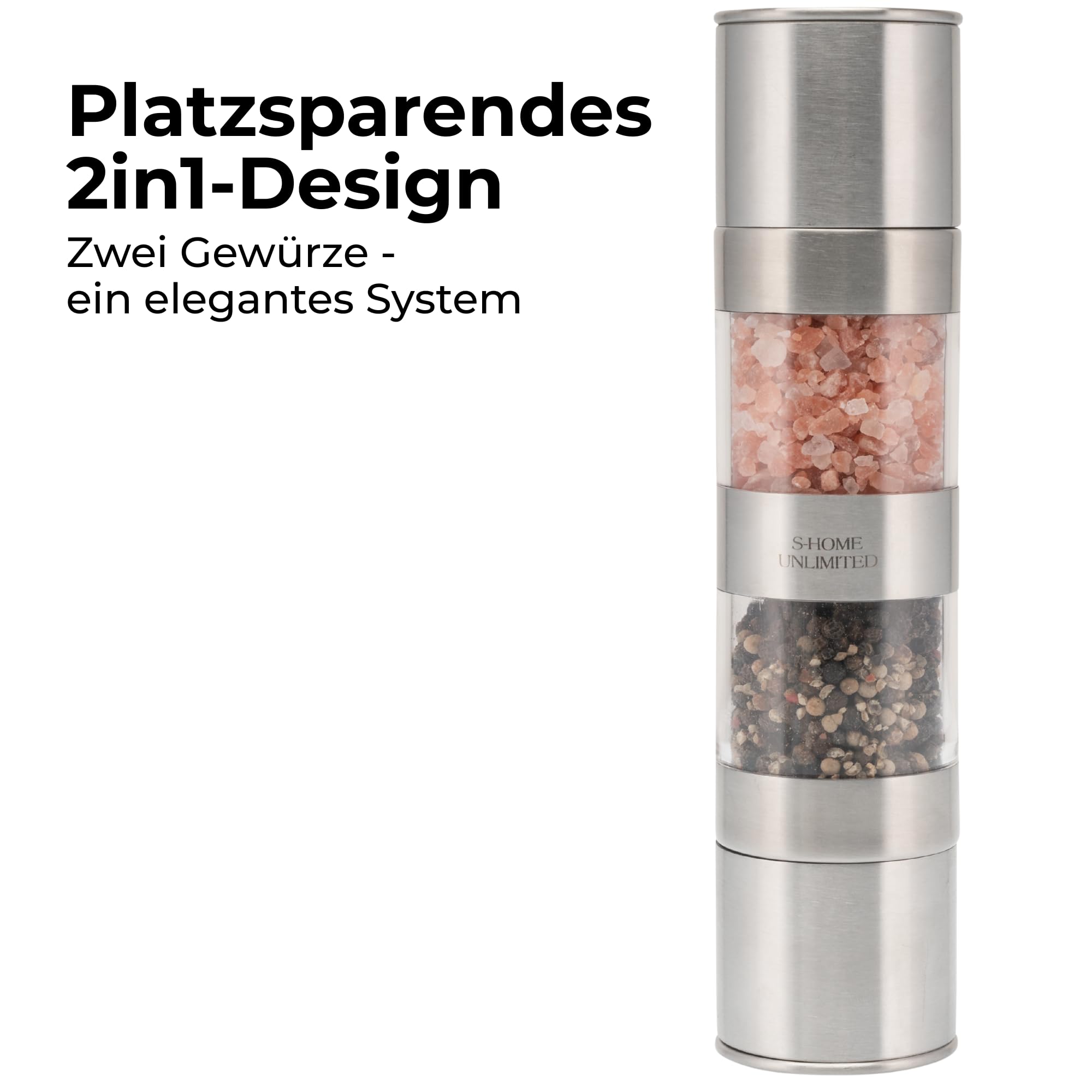 Homeburg Lot De 2 Moulins à Sel Et à Poivre Manuels Avec Broyeur