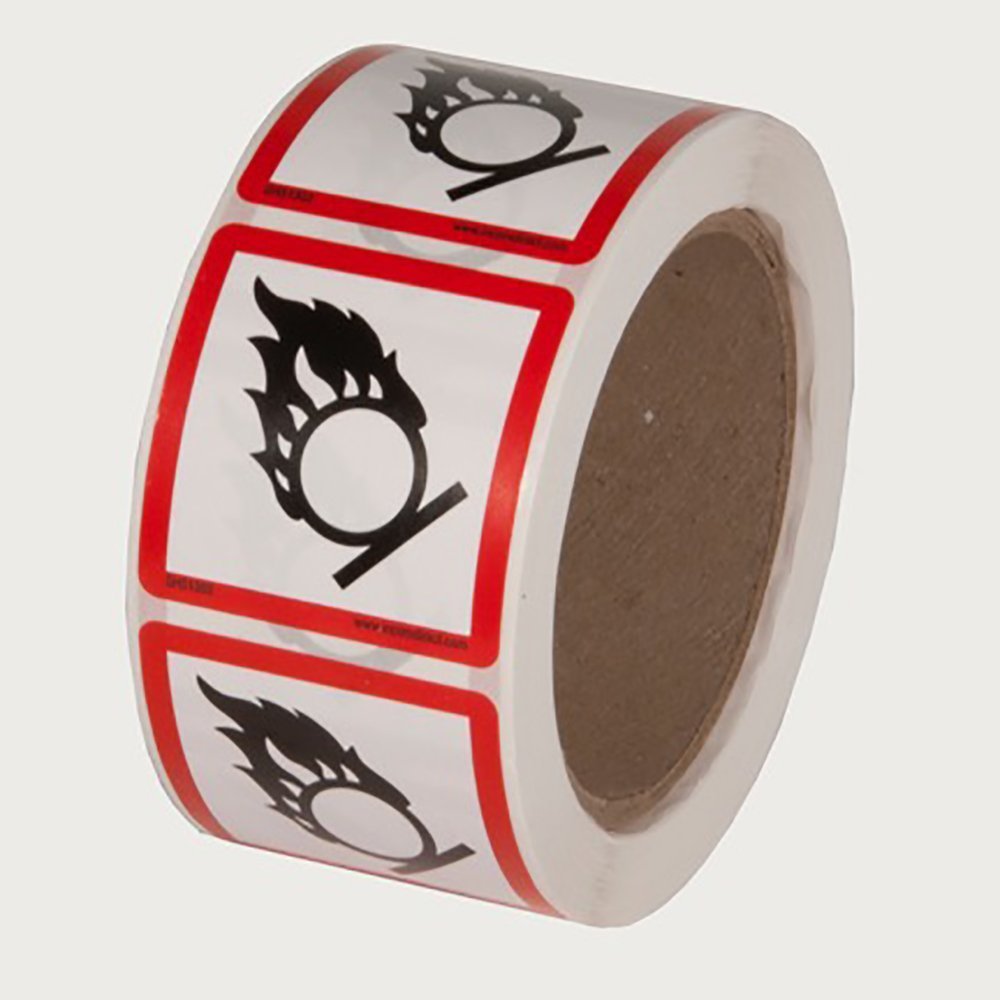 GHS/HazCom 2012: Pictogram Label, Flame Circle, 4