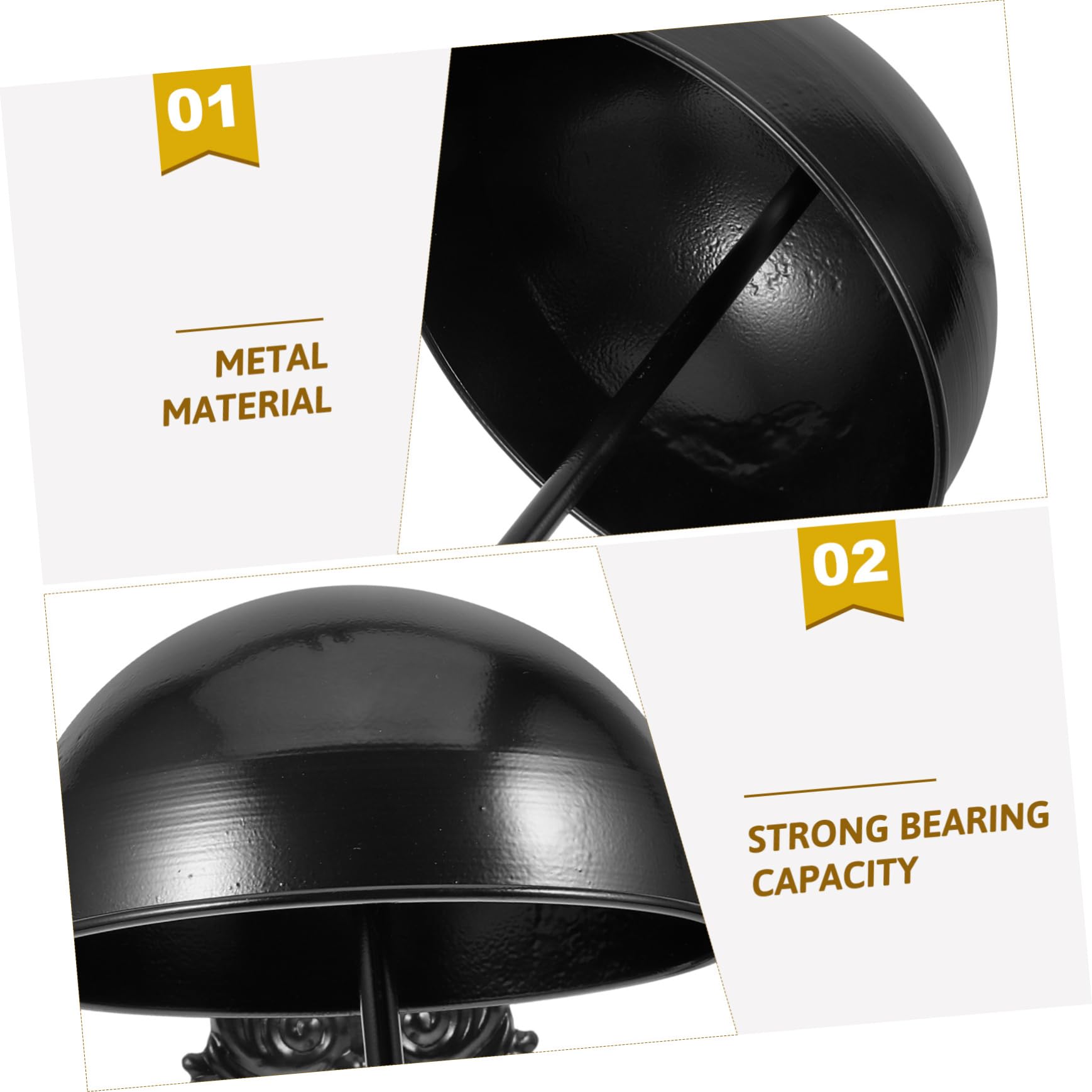 Organizador de Sombreros para Exhibición y Almacenamiento Soporte Ligero Negro de Metal para Pared en Tienda o Hogar