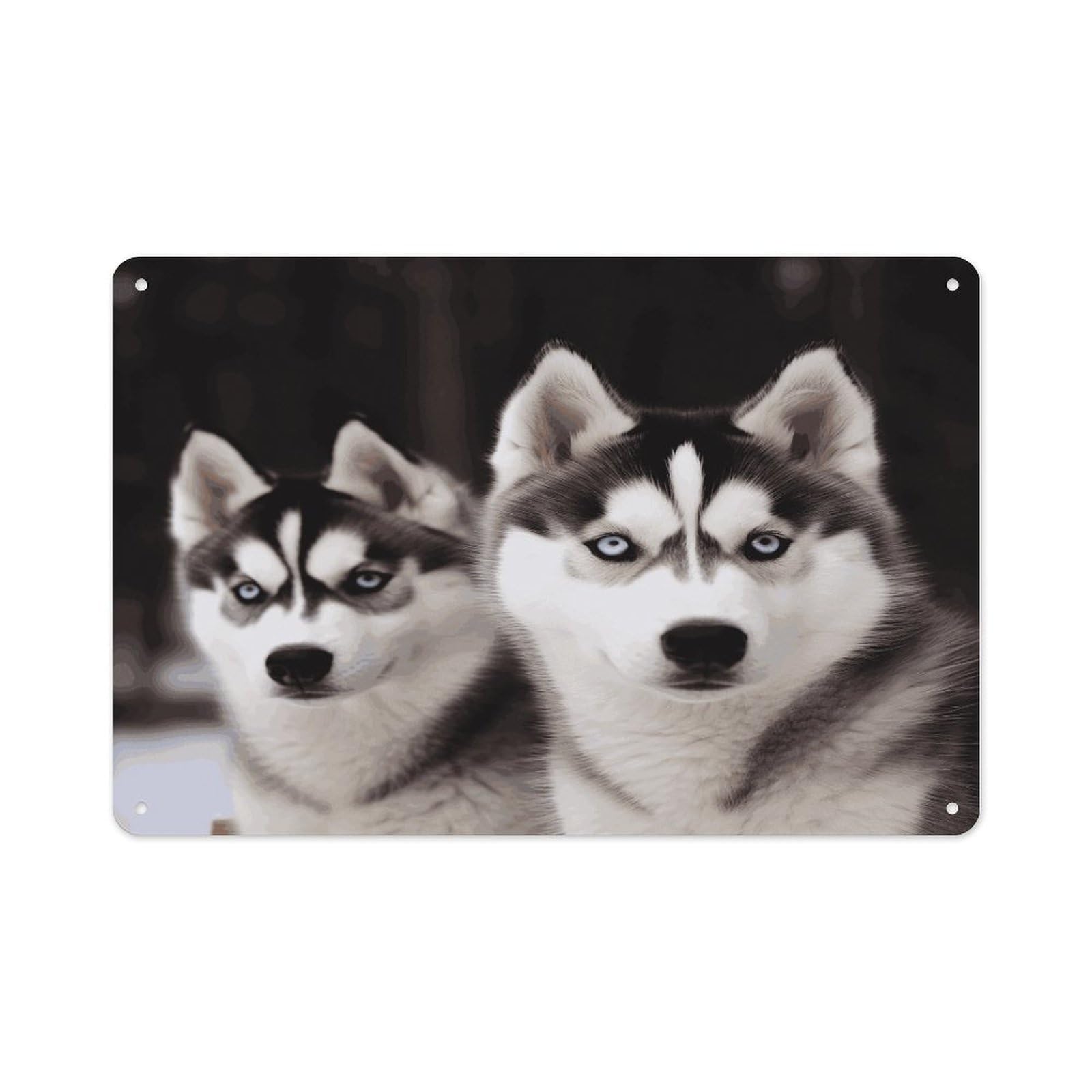 Btcowzrv Style Husky Dog Metal Sign 7.9 X 11.8 Inch, Aluminum Sign Wall Art Decor Easy To Install, Decorative Plaque For Home Bar Kitchen Pub Shop Garage