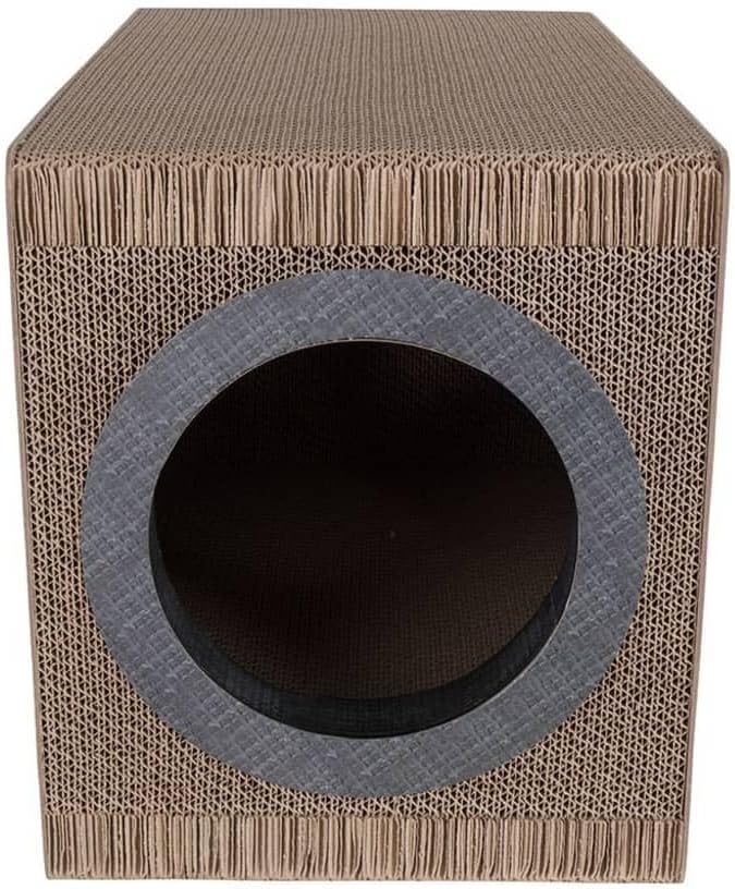 District 70 Mixtape Cardboard Cat Scratcher, Large (54 x 31 x 35 cm), Black
