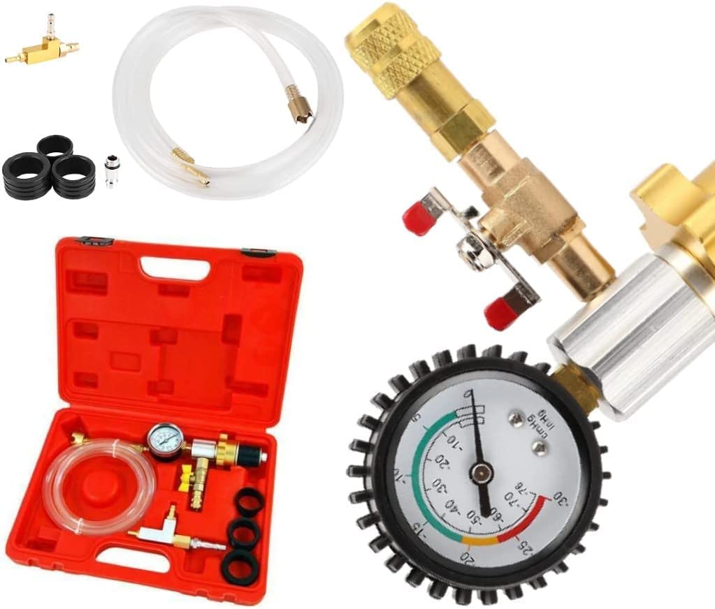 Retaaj Engine Radiator Cooling System Coolant Vacuum Purge & Refill Tool Kit Set Automotive Pneumatic Antifreeze Filler