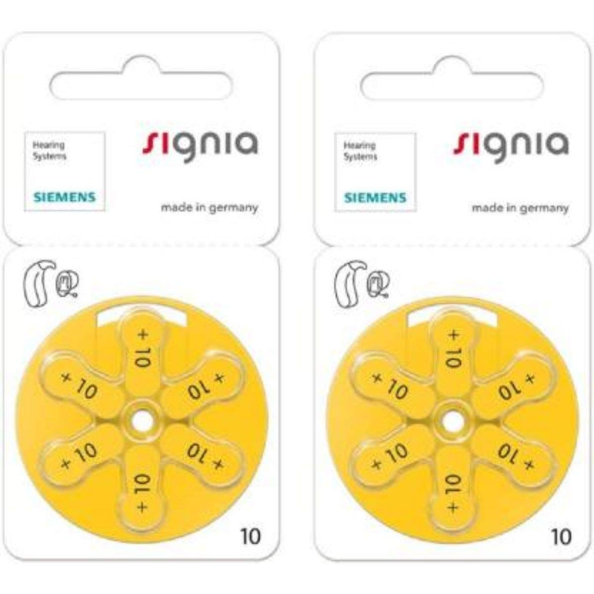 Signia P10 1.45V Hearing Aid Batteries 1.45V 2 patta (12 battery) Stethoscope Case  (Silver)