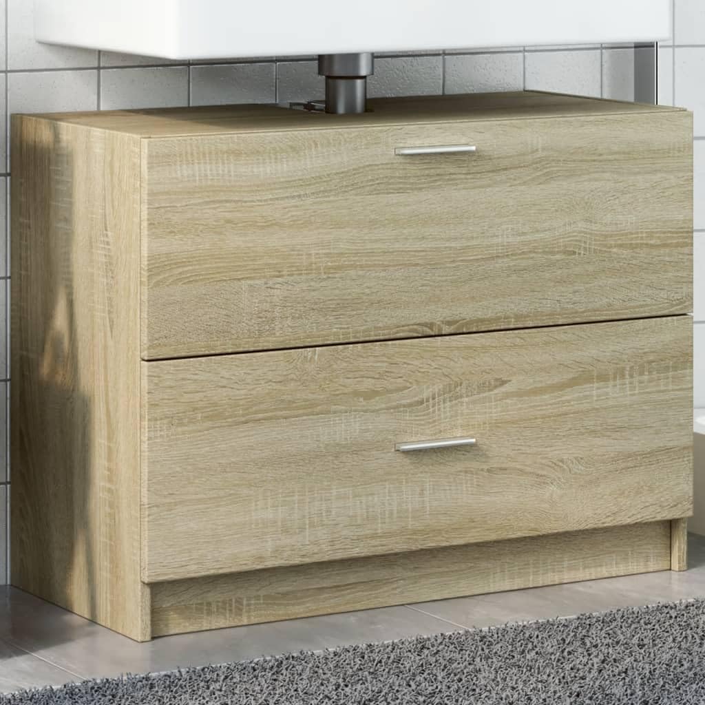 Armario de Lavabo Madera de ingeniería Roble Sonoma 78x37x59 cm,Mobiliario,Muebles de baño,25.9kg-848117