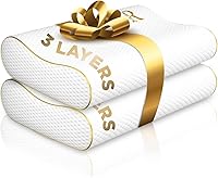 Vista 19 de Almohada de viaje de espuma viscoelástica Royal Therapy, almohada para el cuello de bambú ajustable para dormir de lado (viaje 18 x 12 x 5)