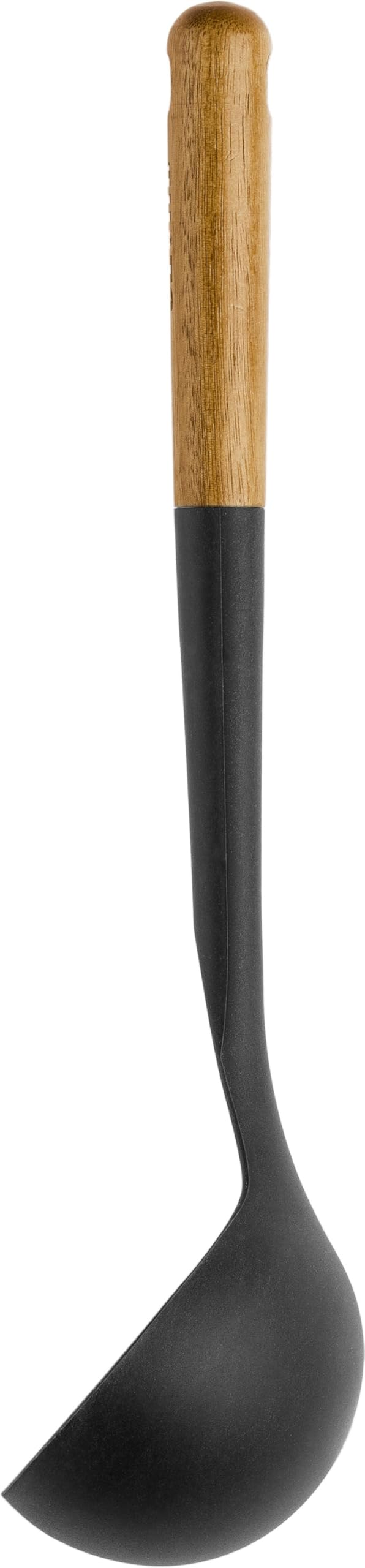 STAUB Suppenkelle, Küchenhelfer, Silikon, Griff aus Akazienholz, 31 cm, schwarz