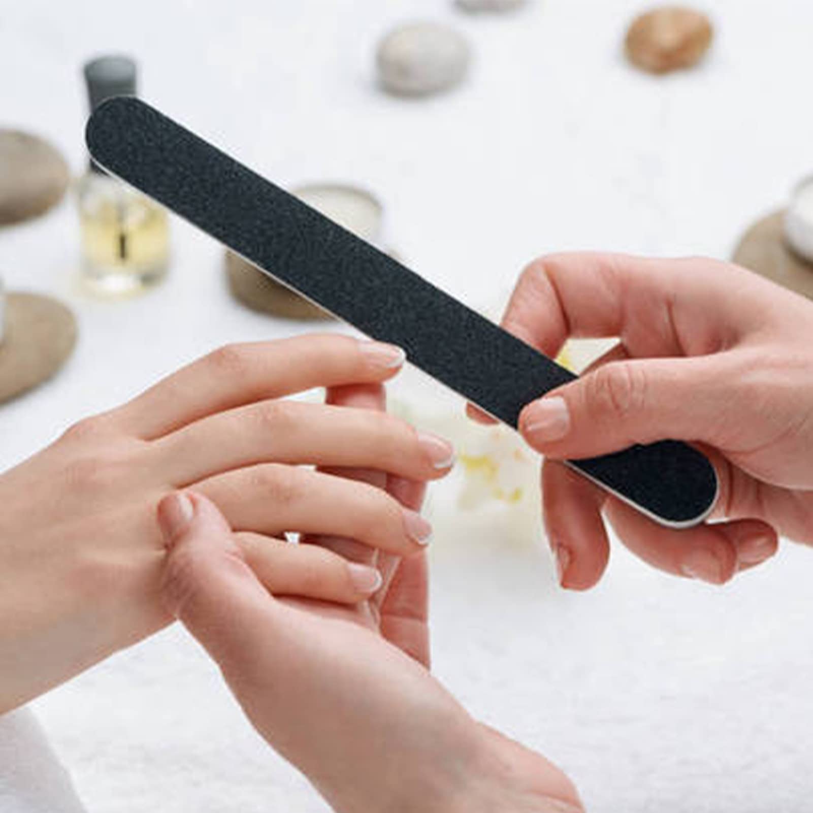 Professional Nail Files,20 PCS Double Sided Emery Board-Nail Buffer Files for Home,100/180 Grit, Black - Image 3