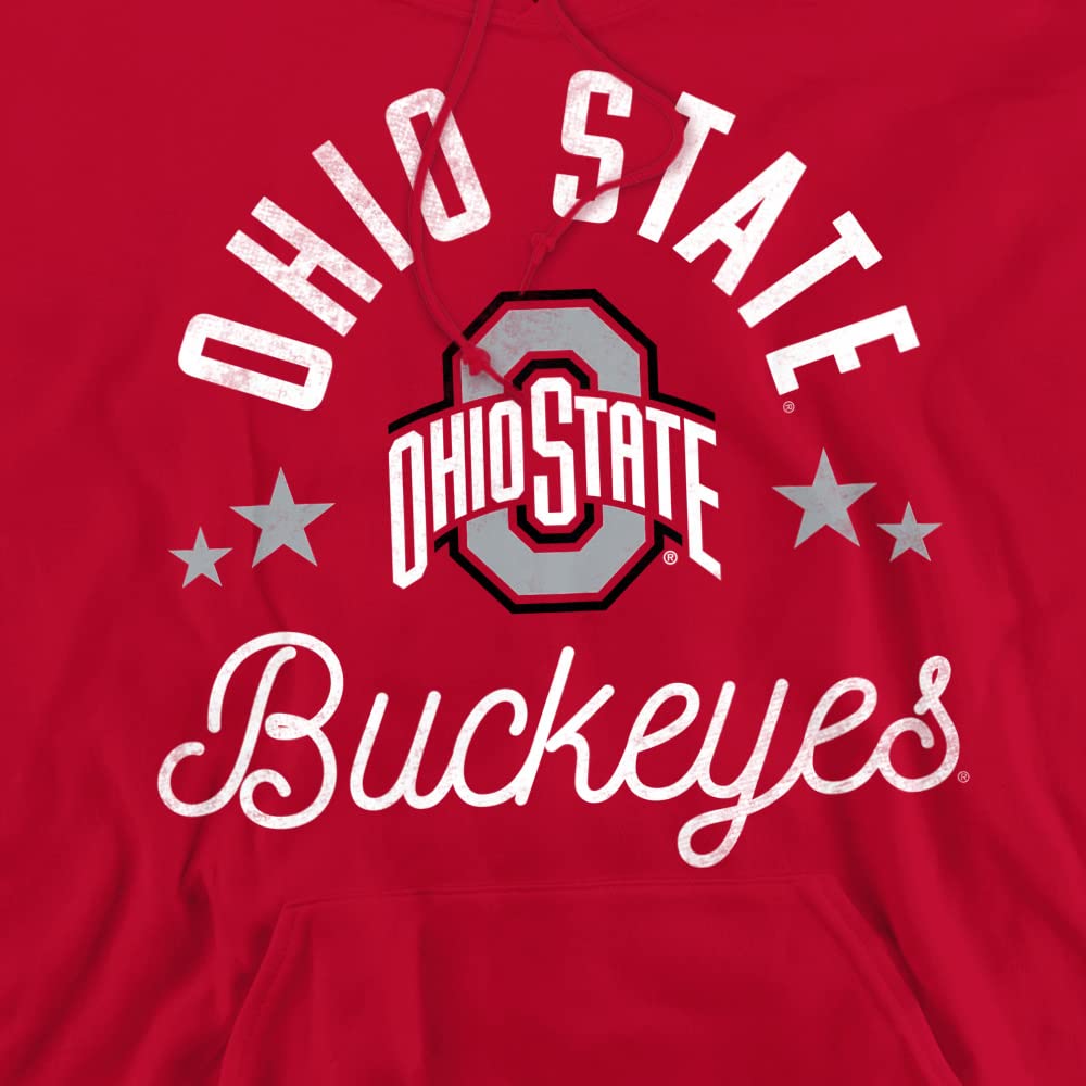 The Ohio State University Official Buckeyes Unisex Adult Pull-Over Hoodie,Team Red, 2X-Large