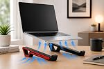 Laptop Stand for Desk – Ventilated Laptop Riser for Cooling & Airflow, Portable Computer Stand for Office & Home, Stable Lightweight Design for Better Posture