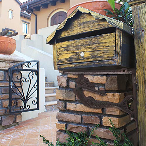 Brasstar 2Pcs Rustic Cast Iron Fish Shelf Brackets Nautical Wrought Iron Soaring Wall Bracket Antique Replica Rust Color Ptzd003-02 #TOP3