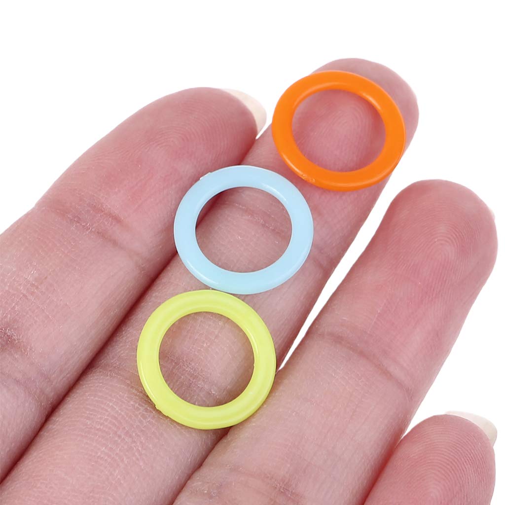 Asixxsix Stitch Marker Ring, 40 stuks DIY Kleurrijke Breien Steek Ringen Metalen Ronde Breien Haak Markers Sterke en Stevige Naai-accessoires voor DIY en Handgemaakte Ambachten