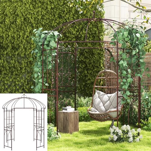 Moccha Birdcage Shape Garden Arch, 8.4’ H x 7’ W...