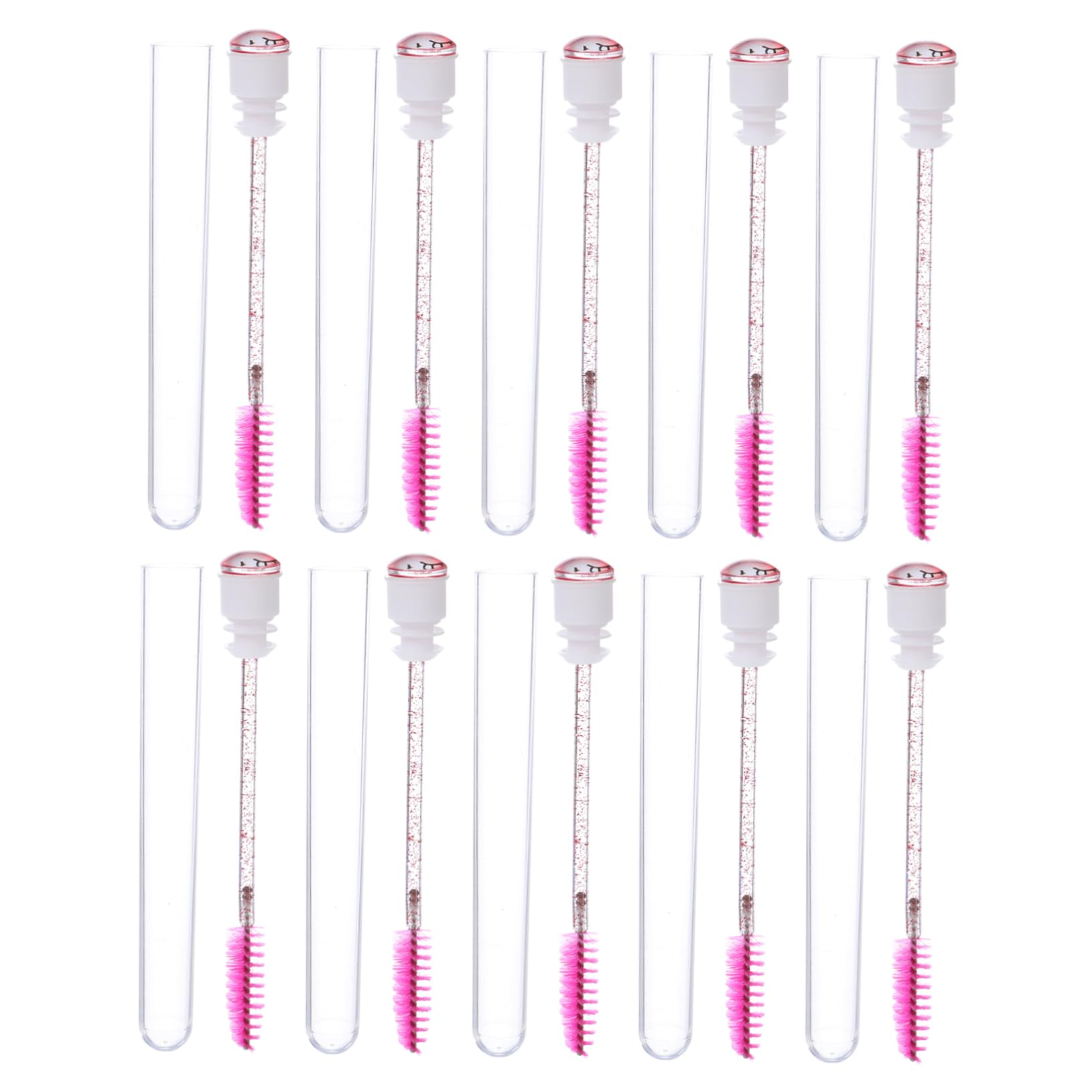 Gogogmee 10pcs Natural Hair Mascara Wands Eyelash Brush Set for Women Small Eyebrow Brush Perfect for Lash Extension Makeup Artists Home Travel