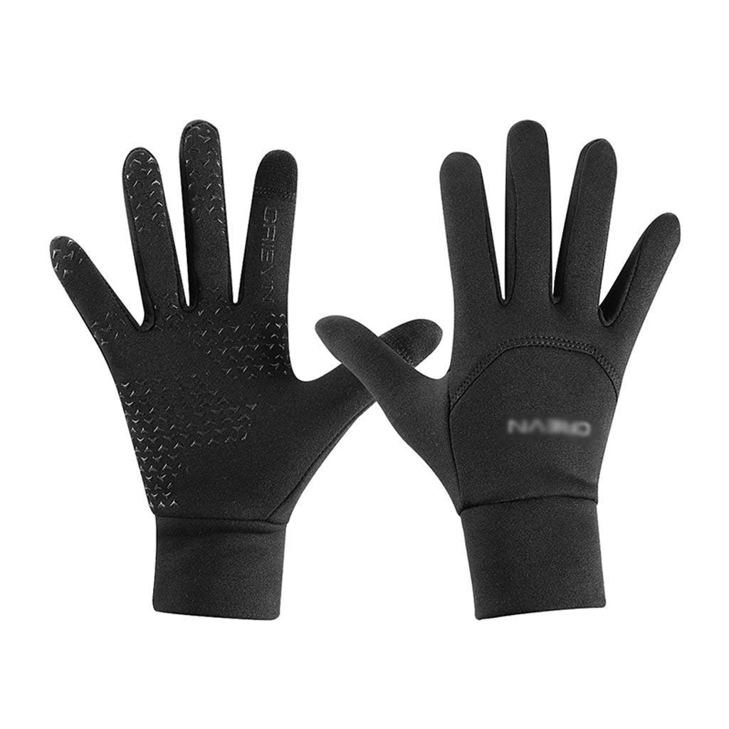 Unisex-Adult Rękawiczki Zimowe Ciepłe Rękawiczki Męski Podobny Ekran Do Dotyku Nowoczesny Casual Wędkowanie Alpinizm Bieganie/Black/One Size