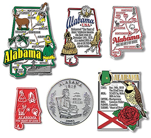 Set de imanes Alabama seis piezas Classic Magnets miniatura 1