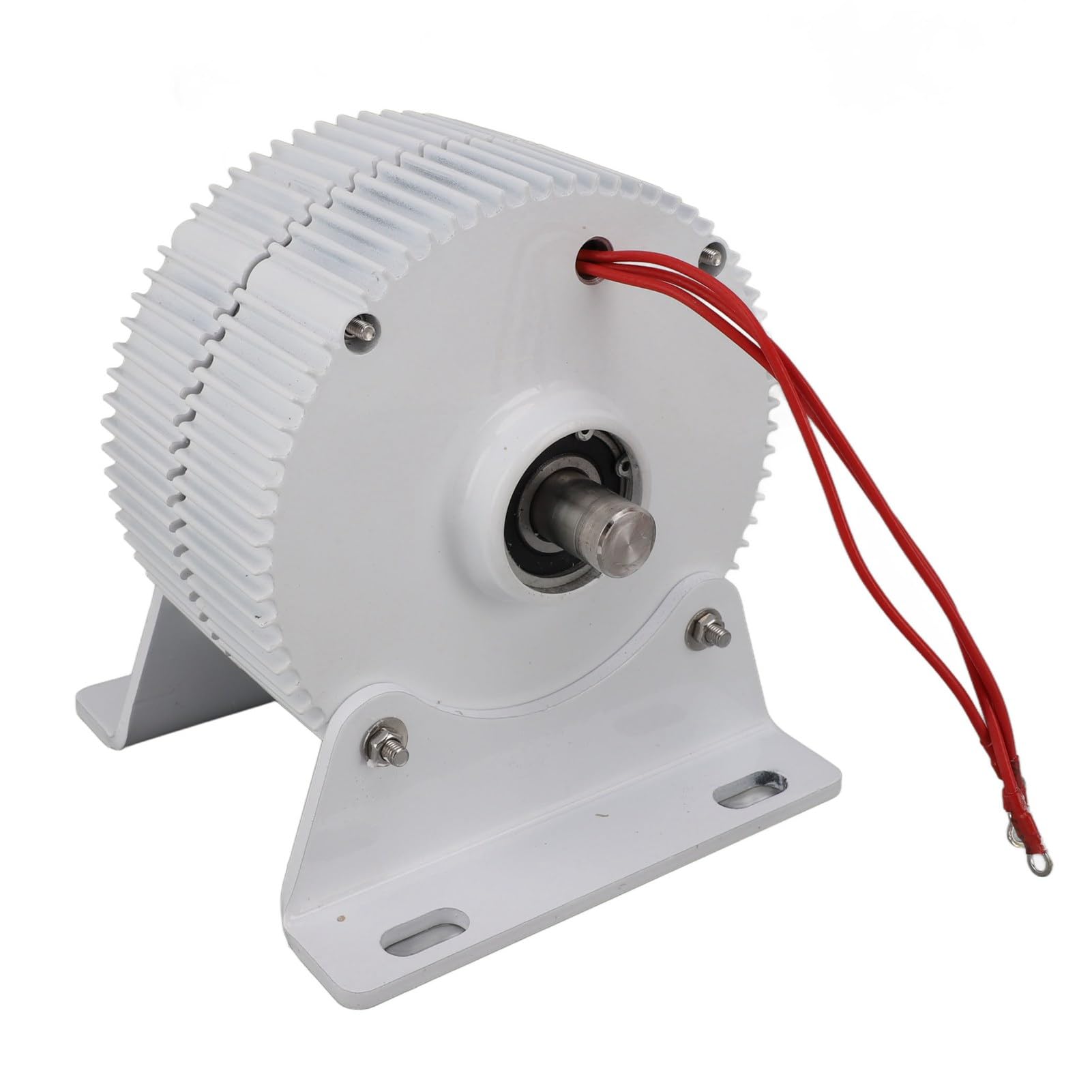 FTVOGUE Generatore a Magneti Permanenti con Alternatore Trifase, Generatore Sincrono a Doppio Albero in Lega di Alluminio 24 V 300 W con Base, per Utenti di Turbine Eoliche Verticali o Orizzontali