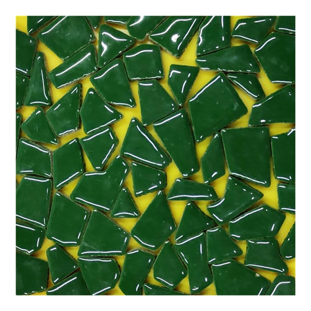 baldosas de mosaico de cristal, baldosas de mosaic Azulejos de mosaico de porcelana polígono de 510 g, 1-4 cm de longitud, 1~4 g/pc, azulejos de mosaico de 3,5 mm de espesor (color: 28, tamaño: 18 o