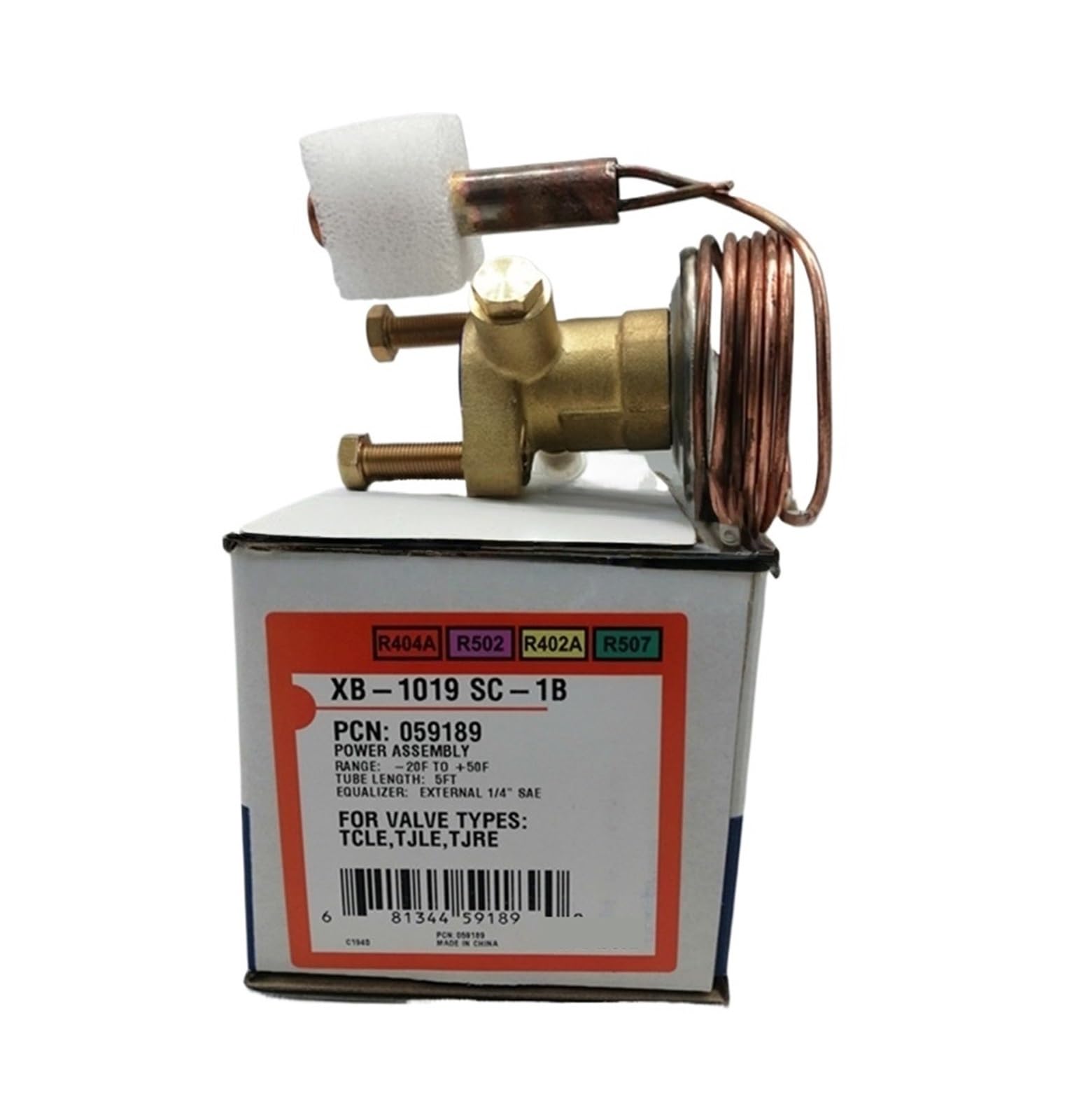 Actuador de válvula de expansión termostática XB-1019SC-1B 059189 R404a for refrigeración/congelación comercial de temperatura media y baja