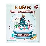 Wufers Singing Snow Globe Dog Advent Calendar, 24 Gourmet Holiday Dog Cookies β Christmas Countdown Dog Treats, Human-Grade Ingredients, Made in North America