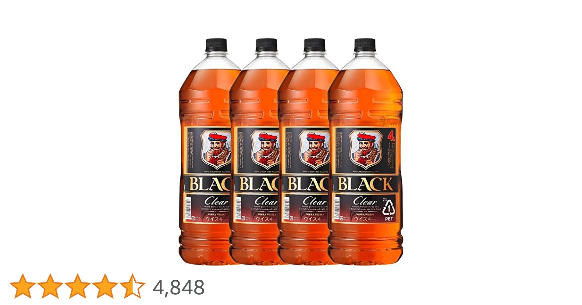 NIKKA BLACK Clear 4L 4本セットウイスキー 9903000015658sh.jpg