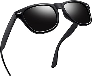 Klassische Sonnenbrille Herren Polarisiert Retro Rechteckig und UV400 Sonnenbrille Damen Groß