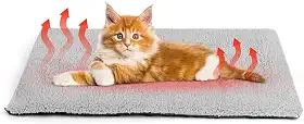 Cama para gatos autoaquecida, almofada de aquecimento silenciosa para gatos, tapete de cachorro com autoaquecimento, almofada térmica extra quente para animais de estimação internos e