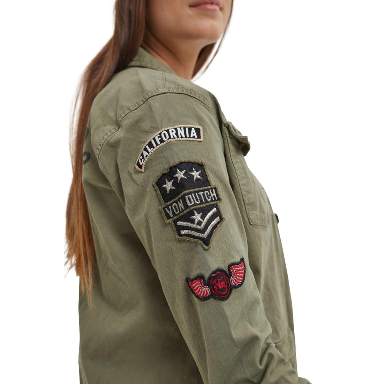 Von Dutch Veste Coton Femme Angel Kaki