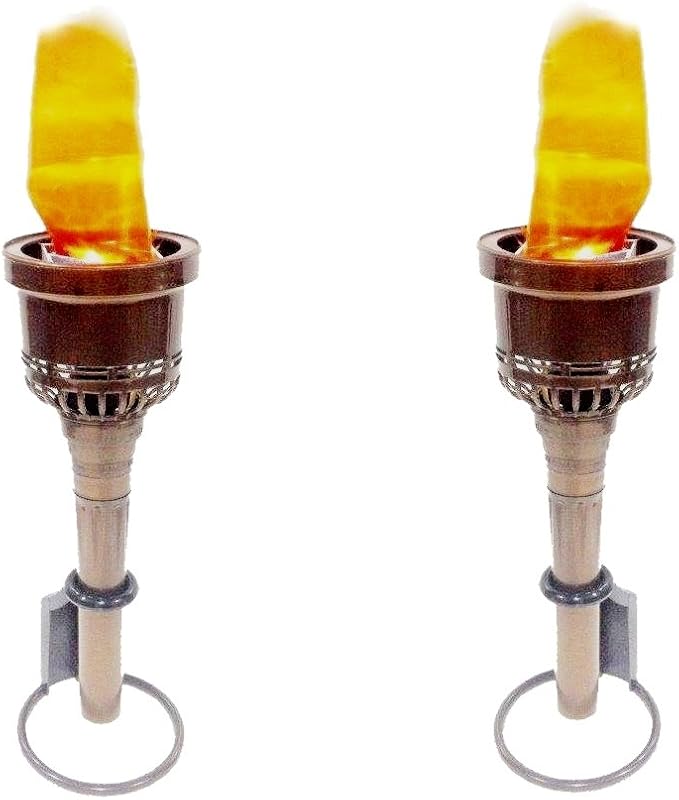 Two Pack Battery Powered Fake (Flameless) Tiki Torch Insert