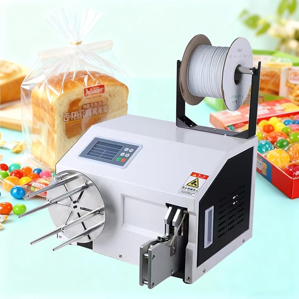 asdchZen Semi-Automatic Wire Twisting & Bag Sealing Machine, Electric Strapping Tool For 5-30Mm Diameter Binding (Typeb)