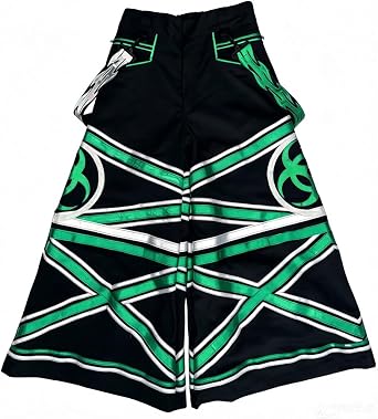 PHATTPANT Rave Gear Melbourne Shuffle Pants, Biohazard C013 Phat Trousers for Shuffle Dance, Ghost Step Hardstyle Jumpstyle Heatwave Dancing Pants Green