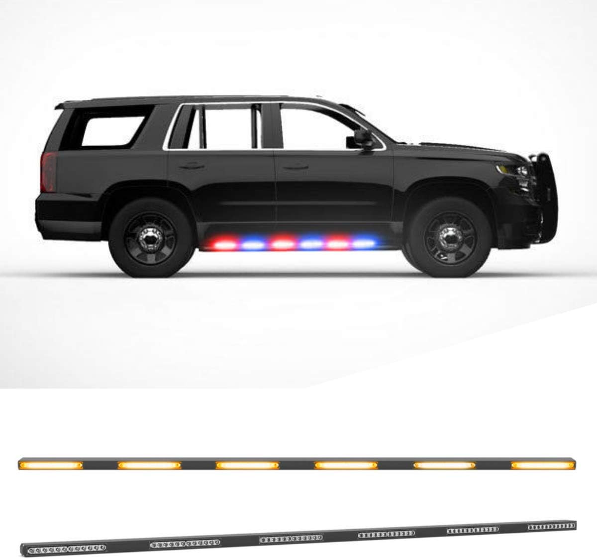 SpeedTech Lights Ceptor Elite Striker-TIR 60" LED Running Board Light Stick – 72 LEDs 216W Single Unit Not a Pair for Police Fire EMS Tow Trucks (Red/Clear Alternating)