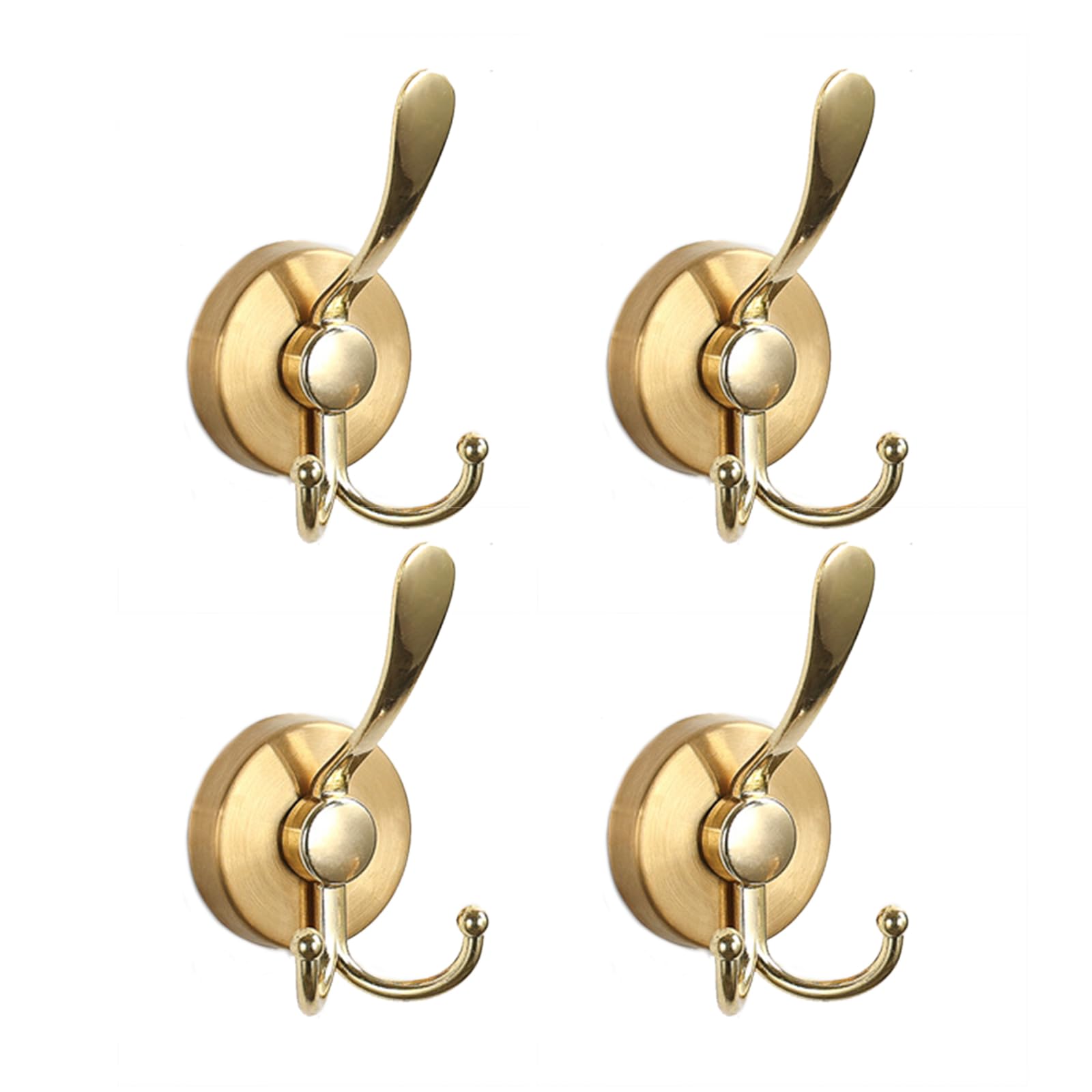 Jazuaiao Of 4 Powerful Suction Hooks Luxurious Cup for Space Saving Bathroom Hanger Accessories Cup