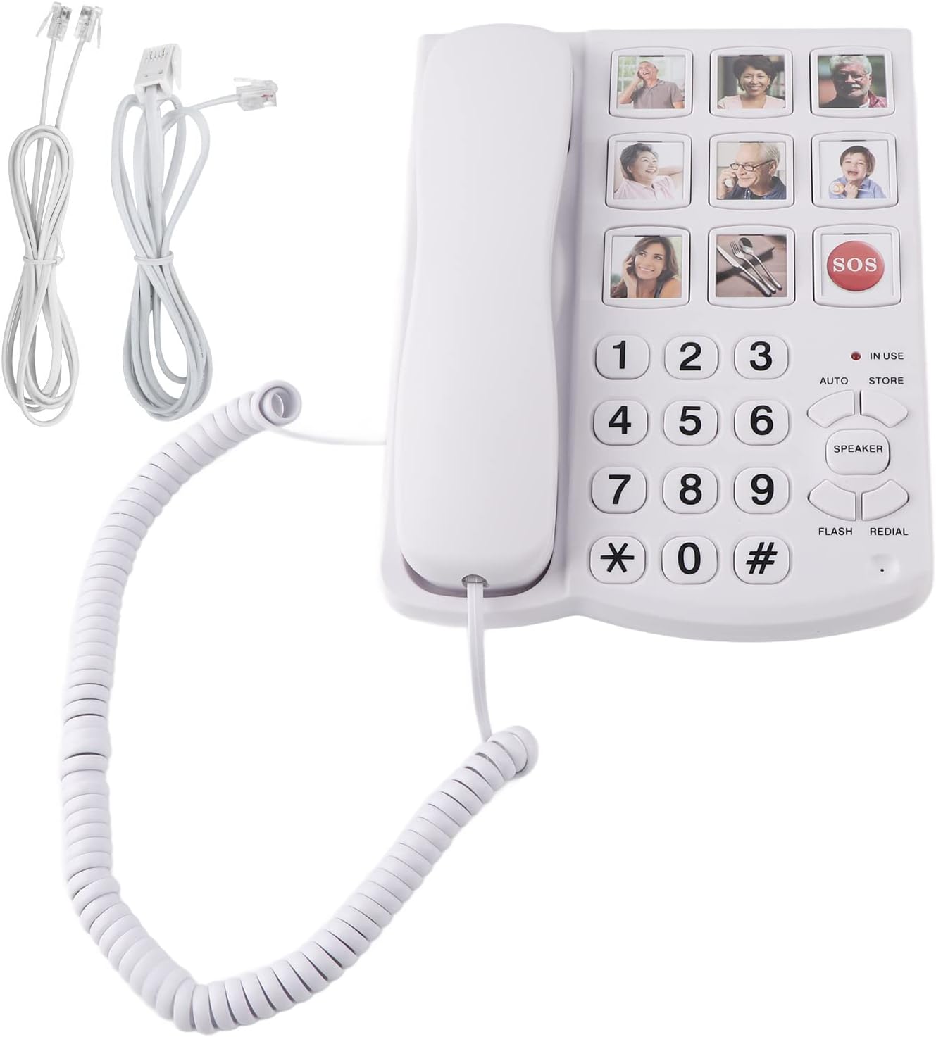 Nicoone Large Key Phone for Elderly and Elderly, LD‑858HF Landline
