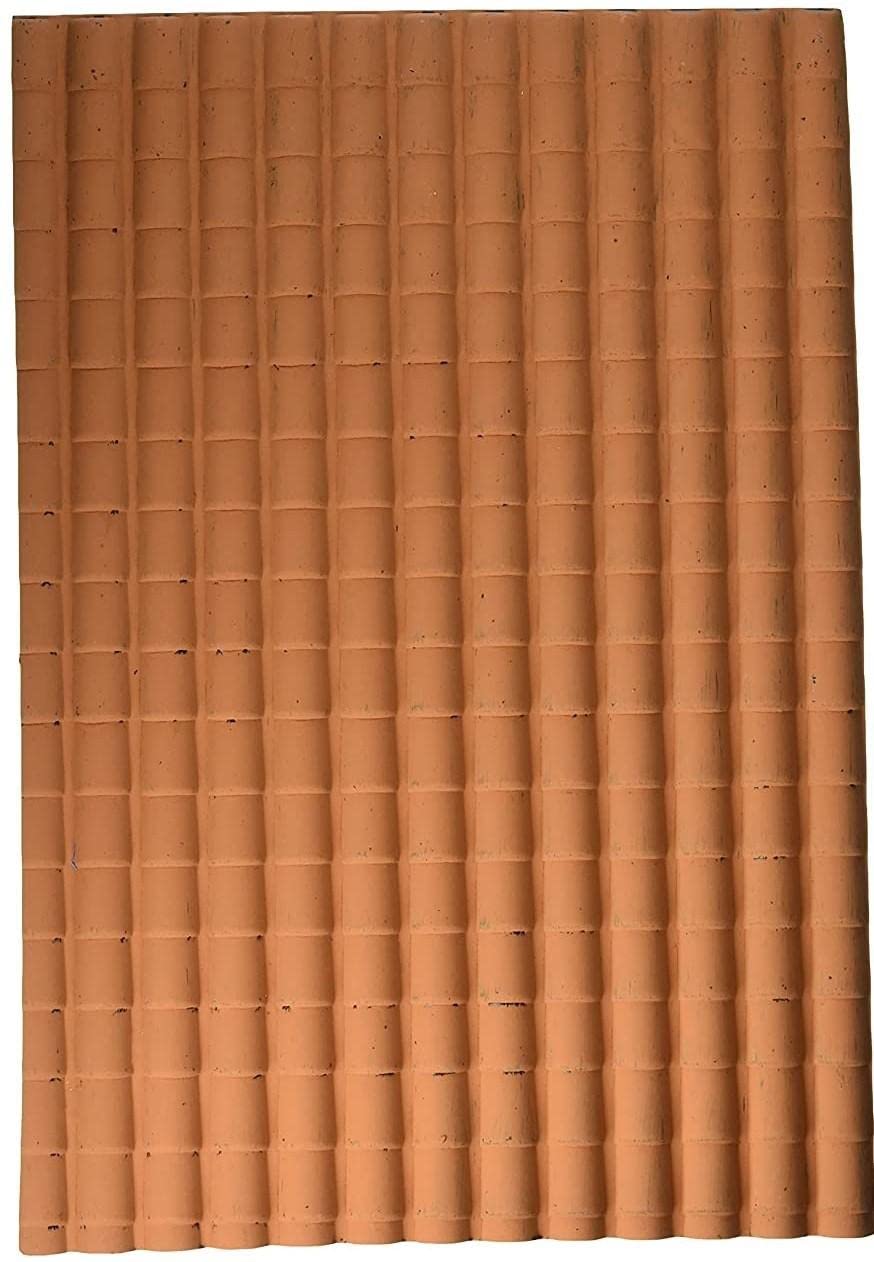 Rossi Rosa Dachplatte mit großen Dachziegeln, Mehrfarbig, 35 x 25 cm