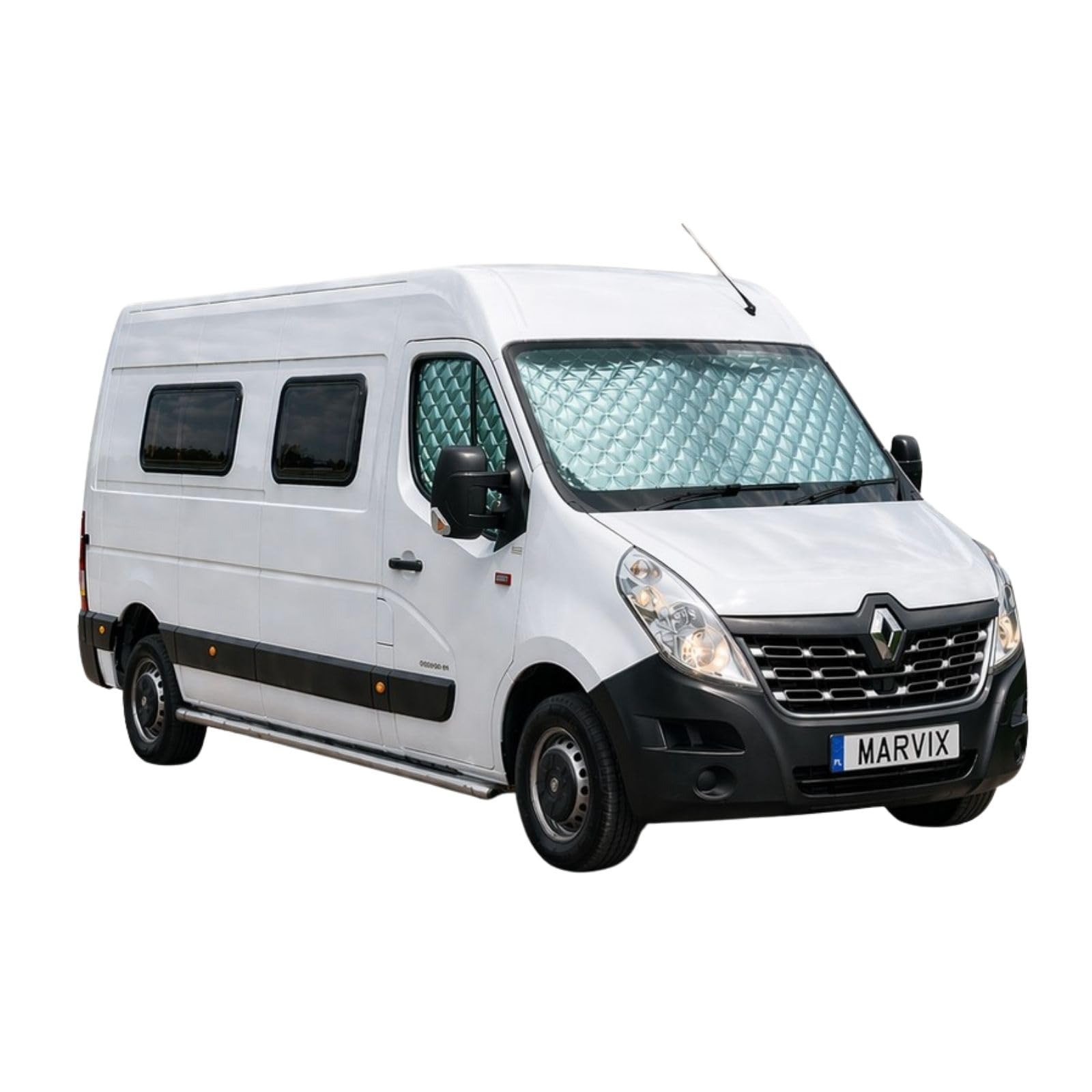 Marvix Interner Kabinen-Bildschirm Thermo-Rollos Premium 9-lagige Fensterabdeckung für Renault Master ab 2010 & Movano 2010-2020 Wohnmobil-Campervan-Isolierung-Sonnenschutz