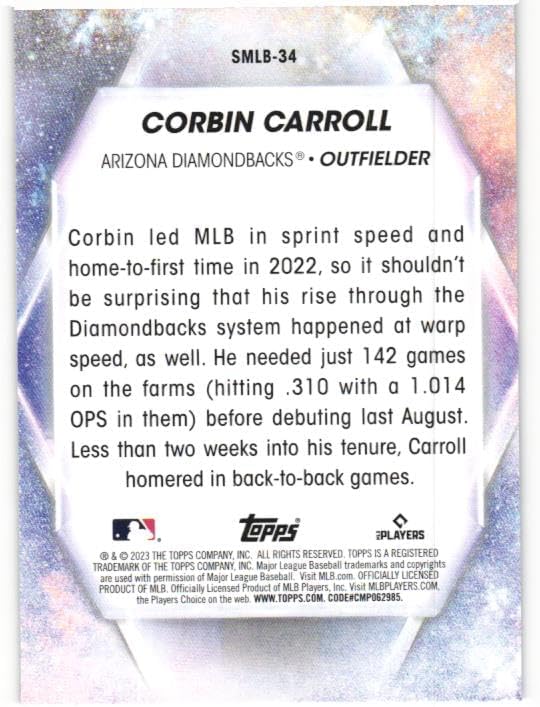 CORBIN CARROLL 2023 Topps Series Two Stars of the MLB #SMLB-34 Baseball Rookie Card RC Arizona Diamondbacks