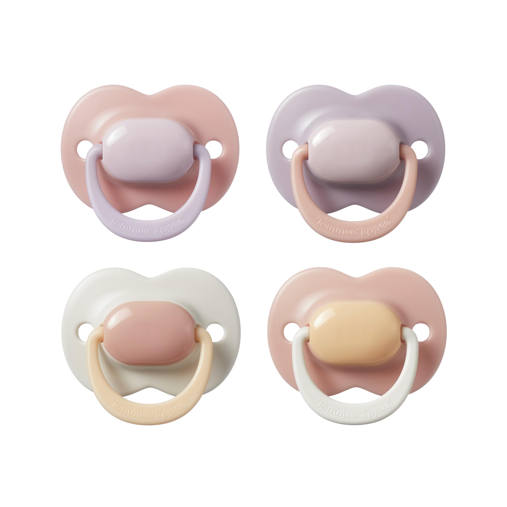 Tommee Tippee Ultimate Fit Soother, 6-18 Months, 4 Pack, Colour Blocked, Orthodontic Dummy for Babies Symmetrical Teat