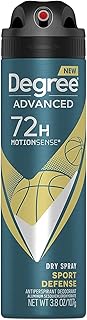 Degree Deodorant Advanced 3.8 Ounce Dry Spray Sport Defense (Pack of 3)