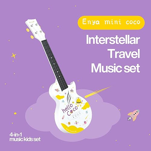 Miniatura 6 de Enya Juguetes para niños, instrumentos musicales, regalos para bebés, niñas y niños a partir de 3 años, incluye mini ukelele de 21 pulgadas,