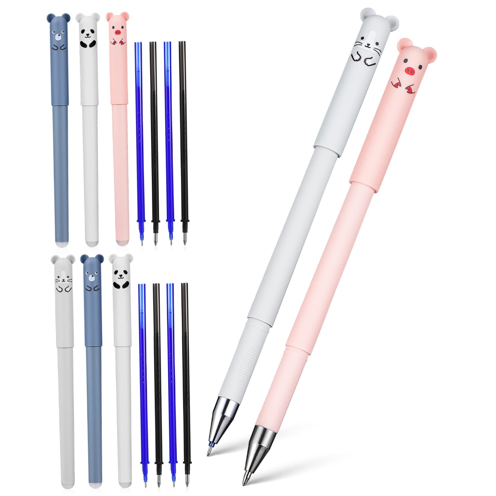 5 Ensembles Stylo À Bille Effaçable Surligneurs Stylos Effaçables Pour Enfants Gomme Magnétique Pour Tableau Stylo De Dessin Animé Effaçable Marqueurs Plastique 8 Pièces * 5