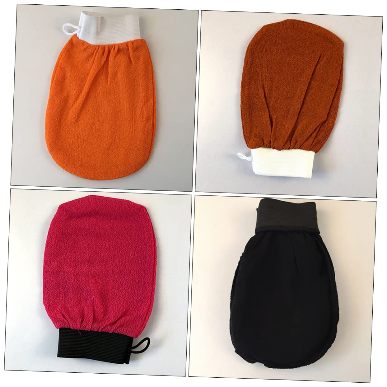 Beavorty 12piezas Guantes De Exfoliantes Para Baño Suaves y Eficaces Sin Irritación Para Hombres y Mujeres Mezclados Limpieza y Cuidado Piel