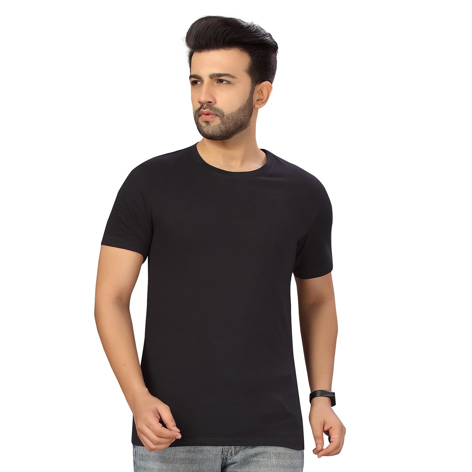 Branded Stylish Cotton Half Sleeves t Shirts for Men | Male Casual wear Single Jersey Tshirts with Round Neck Collar |