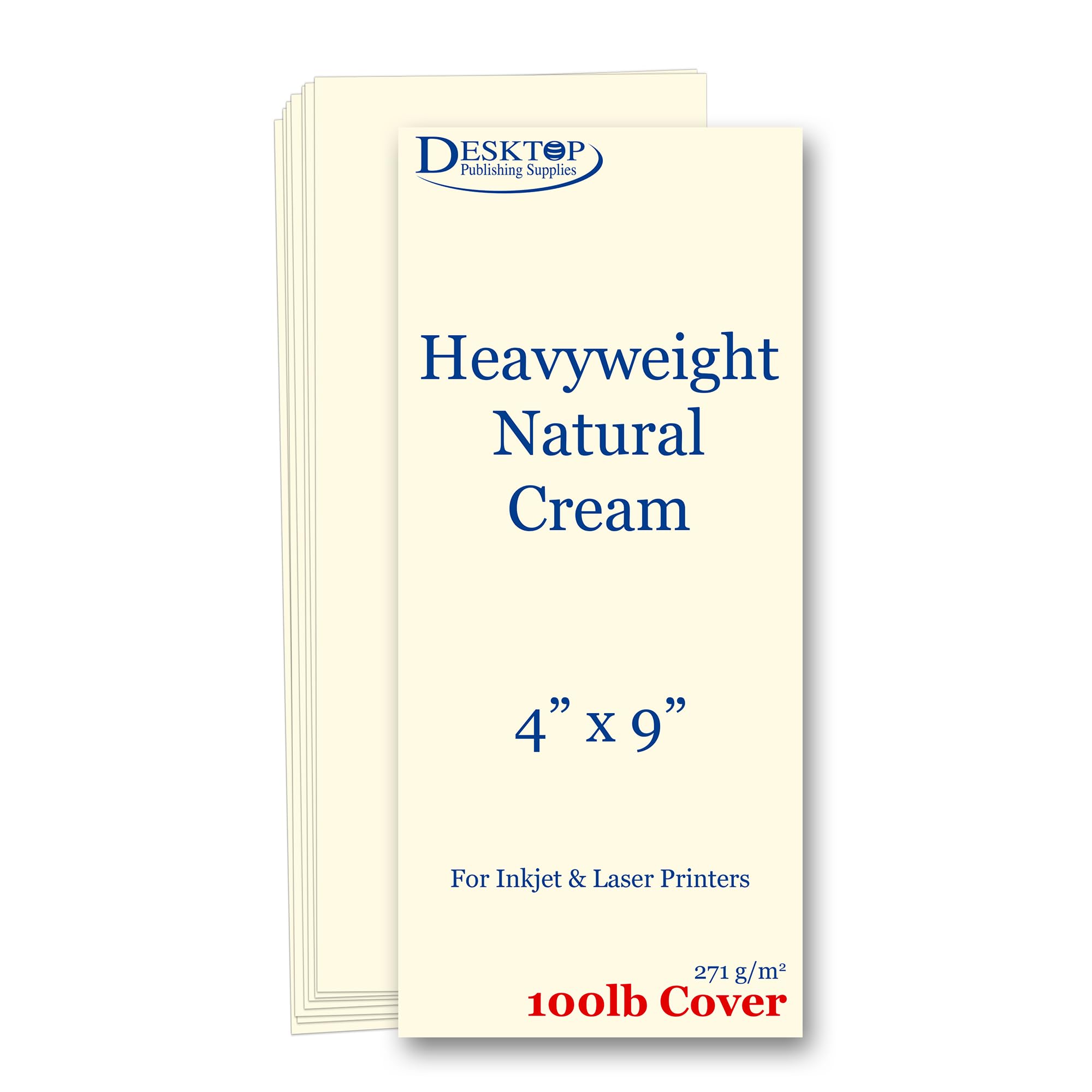 Photo 1 of 200 Cards - 4" x 9" Menu Paper Rack Cards - 100lb Cover (270gsm) Matte Natural Cream Cardstock - Inkjet Laser Printer Compatible - Restaurant Menus Takeout Lists Drink Specials Event Programs