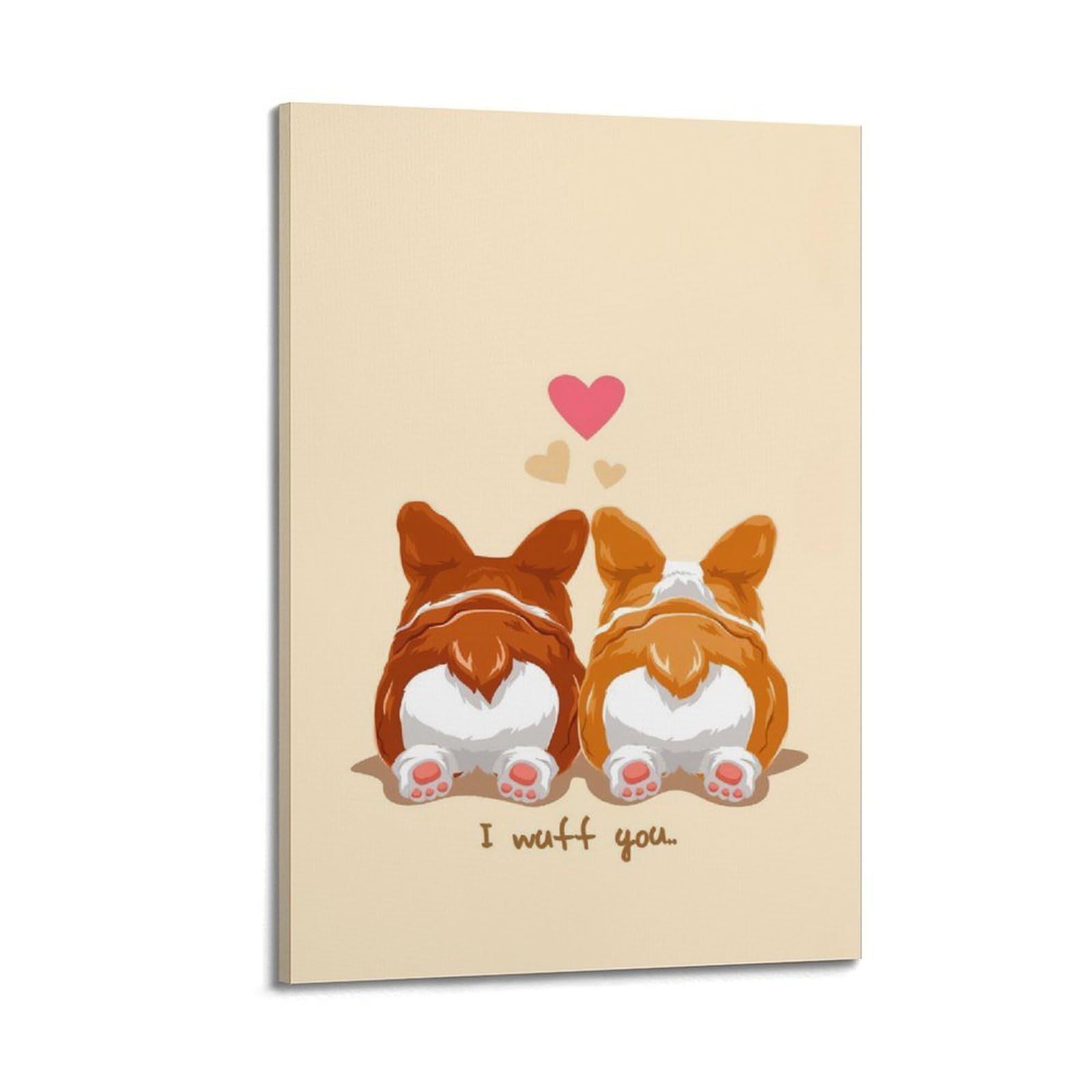 Lvalogy Animal Poster Corgi's Cute Little Butt Art Poster