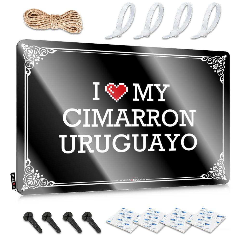 Fun Cool Wall Art, Summer Essentials I Love My Cimarron Uruguayo | Farmhouse Yard Decor(20X30CM)
